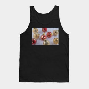 Red and Gold Christmas baubles Tank Top